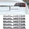 ICTB3 ABS Doppelmotor Buchstaben Heckklappe Kofferraum Logo Emblem Abzeichen Autoaufkleber für Model 3 Model X Model S Y
