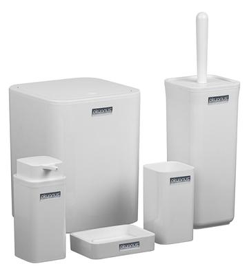 Bathroom Set 5 Pcs Square White