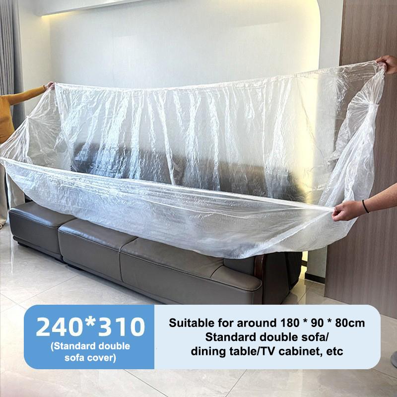 

Disposable Dust Covers Elastic Plastic Dust Film Sofa Dustproof For Furniture Dormitory Sofa Wall Painting Dust Protection 1Pc 1