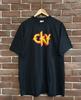 VINTAGE 00s Μπάντα CKY 2001 Rock Band T-shirt Volcom Y2K Λογότυπο L Μαύρο Unisex T-shirt