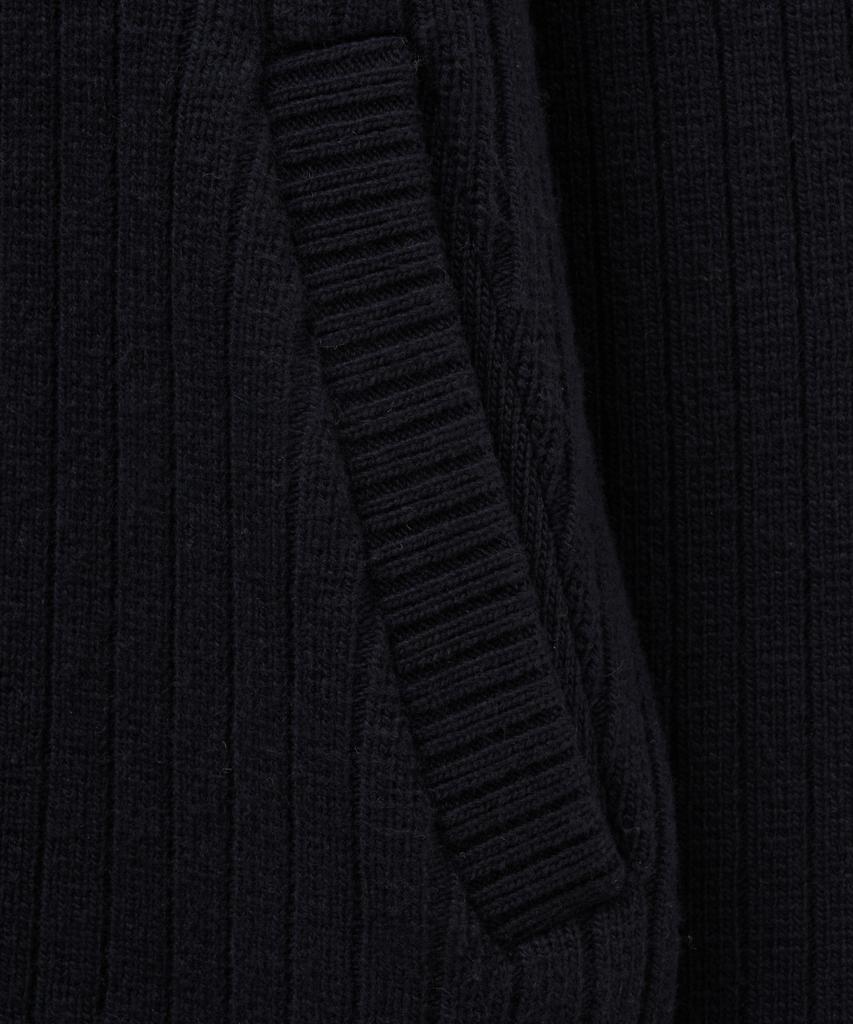 Satur Faro Half Neck Knit Zip-Up Navy