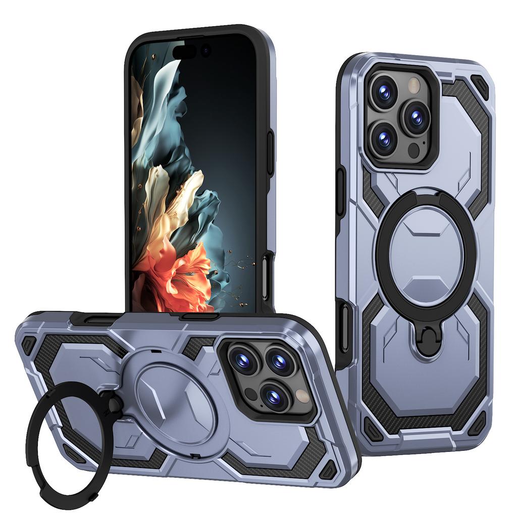 New for IPhone16PRO Magnetic Phone Case Hidden Rotating Bracket for Apple 16e All-inclusive Anti-fall Case