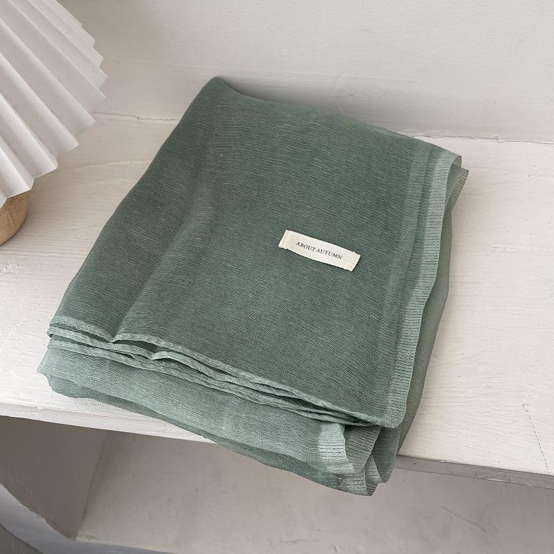 Vreovor Elegant And Comfortable Mesh Thin Scarf Sunscreen Travel Shawl Dual-Purpose Women'S Spring Summer Autumn Yarn High-End