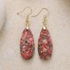 Luxury High Quality Natural Emperor Stone Water Drop Earrings Earrings European and American Popular Retro Jewelry