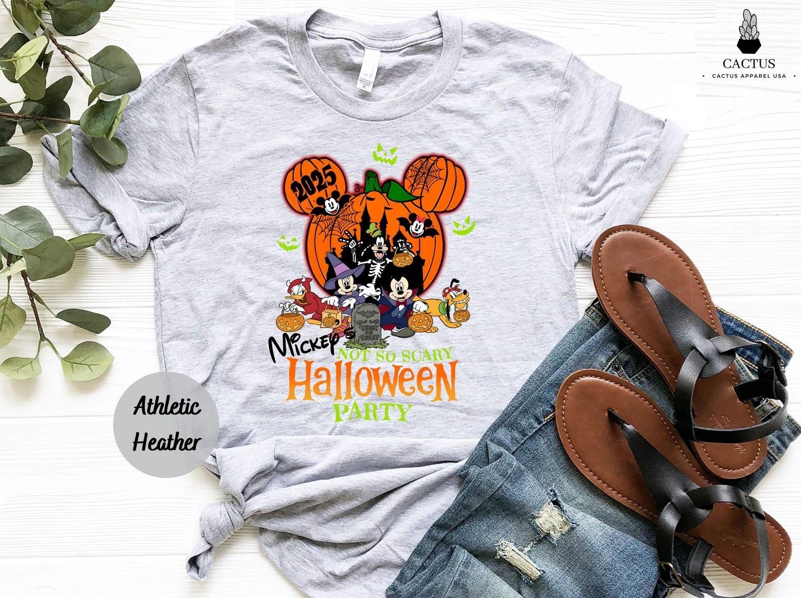 

Comfort Colors Mickes Not-So-Scary Halloween Party Mickey And Minnie Shirt XXXL