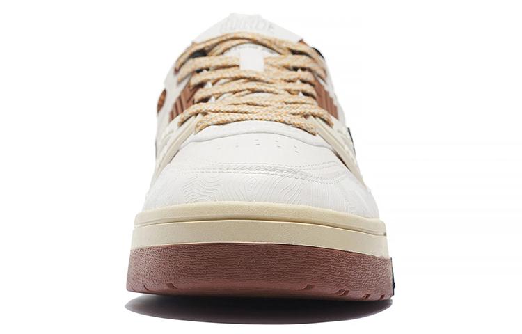 Li Ning 001 BTC 001 BTC Low top Skateboard Shoes Men's White Brown AGCS103-5