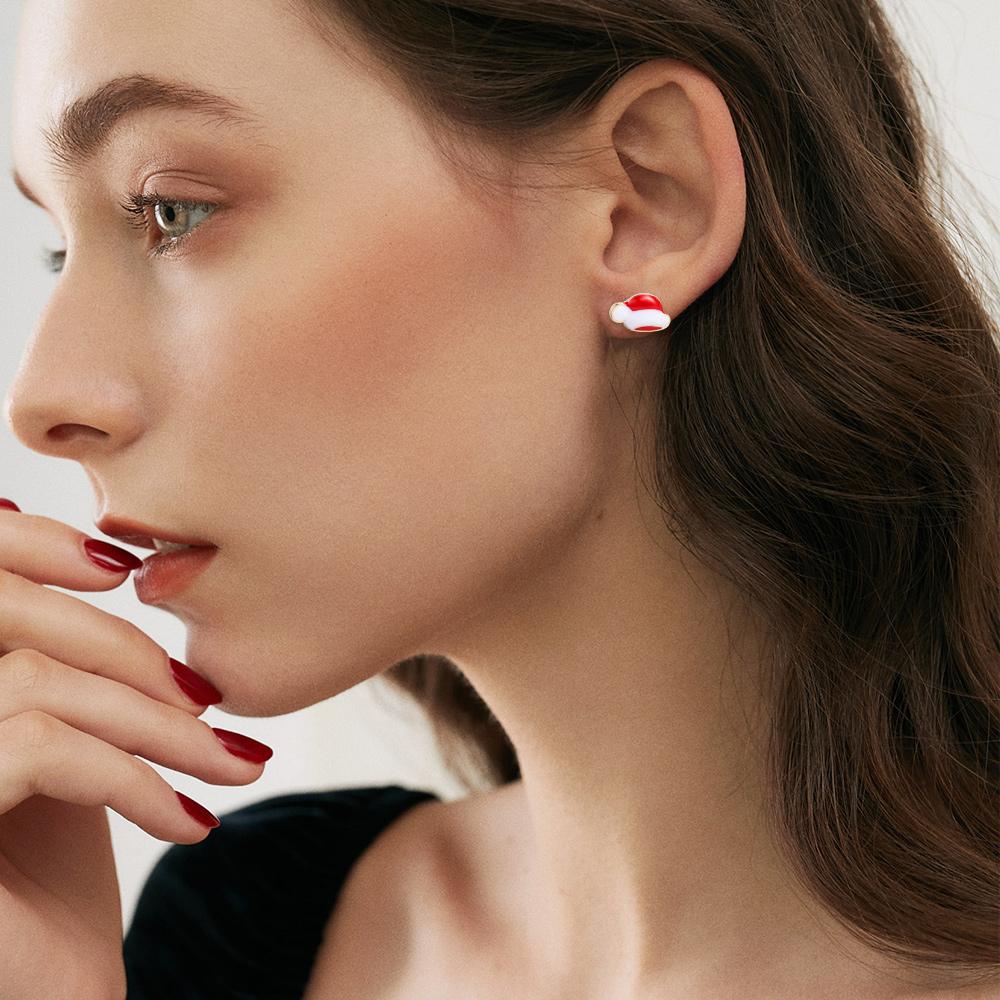 6 Perechi De Cercei De Crăciun Cerb De Crăciun Pălărie De Crăciun Brad Om De Zăpadă Picurare Ulei Desen Animat, Cercei Dulci Și La Modă