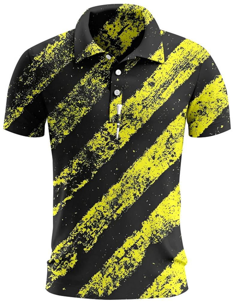 Men's Polo Shirts Golf Shirt Button Up Breathable Quick Dry Moisture Wicking Short Sleeve Man