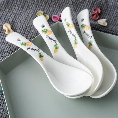 Changbaosen Japanischer Stil Keramik Suppen- & Reislöffel (10er-Set)