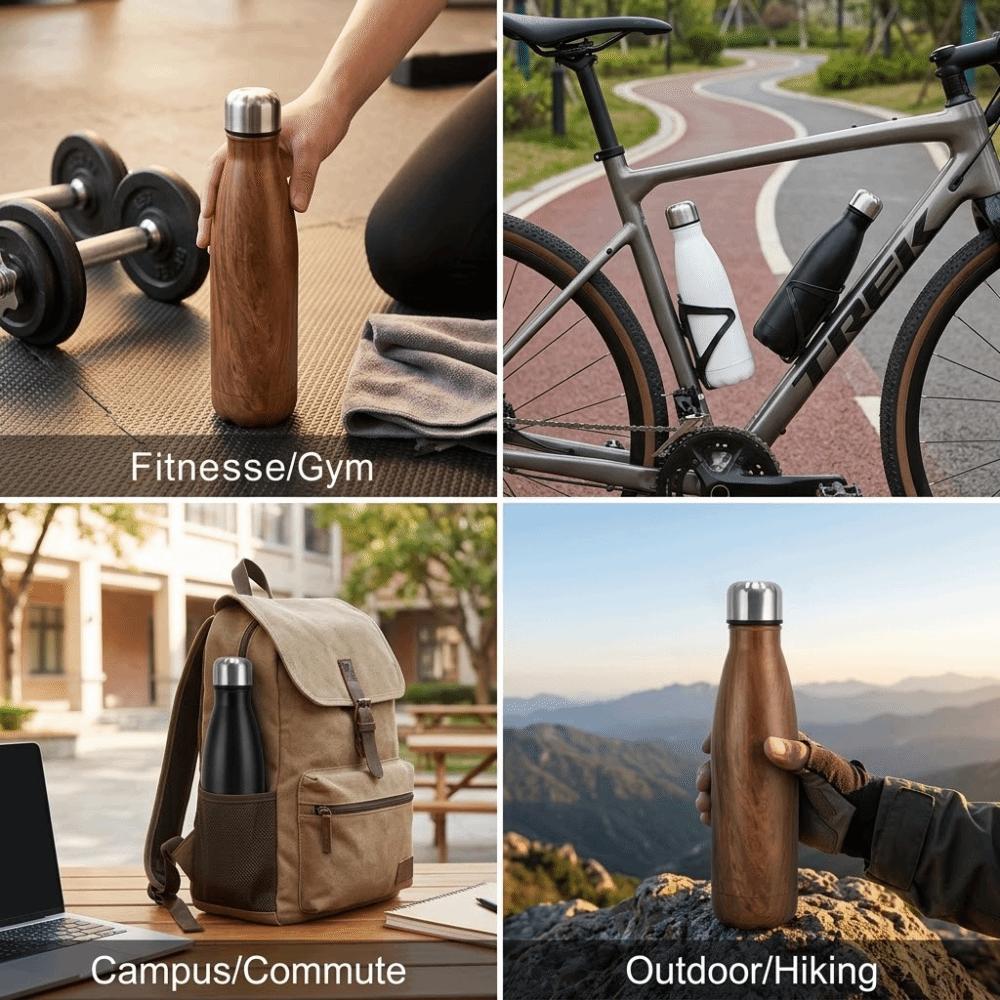

Rustless Steel Water Bottle Tapered cylinder Cola Tumbler BPA Free Lid Thermos Daily Commute чёрный