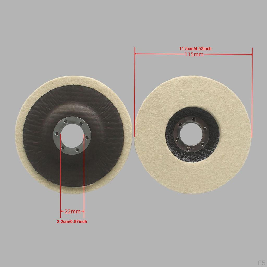 Felt Buffing Disc for Polishing, Round Pad Designed Metal and Glass Use