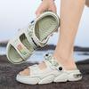 Men's sandals are new in summer, fashionable and versatile, personalized thick bottom, comfortable to step on shit, two wear one-word drag, seaside t