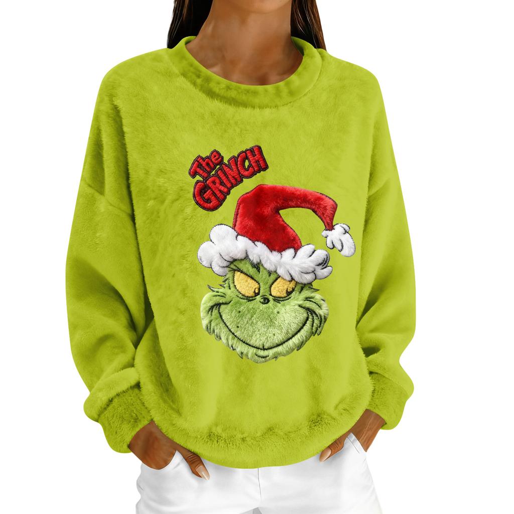 Damen Fleece-Hoodie Langarm Rundhals Lässig Bequem Locker geschnitten Leicht Damen-Hoodie