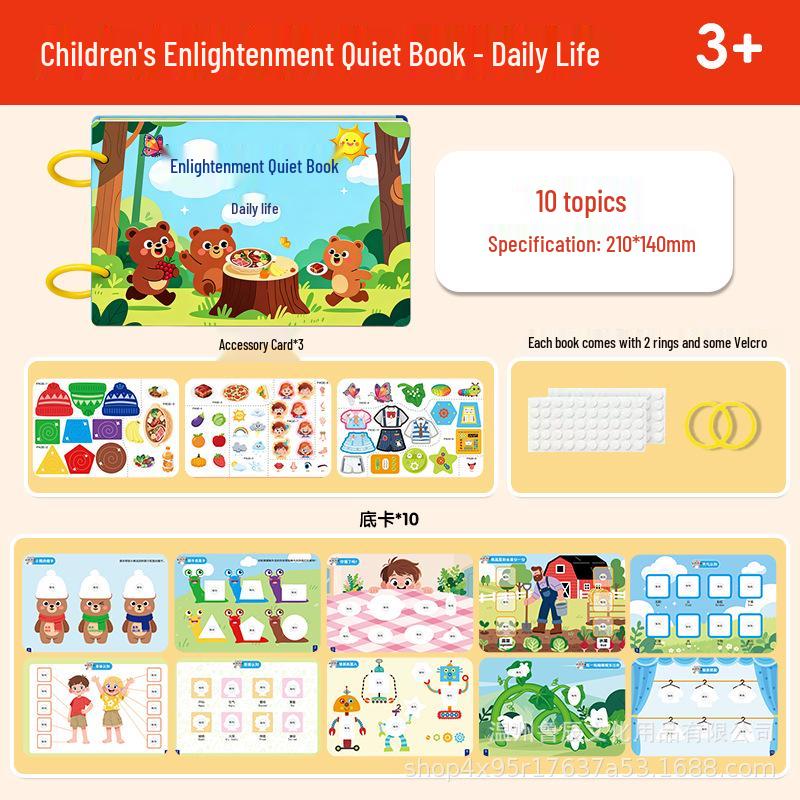 Tear-Resistant Quiet Book: Baby Early Education Chewable Velcro Toy