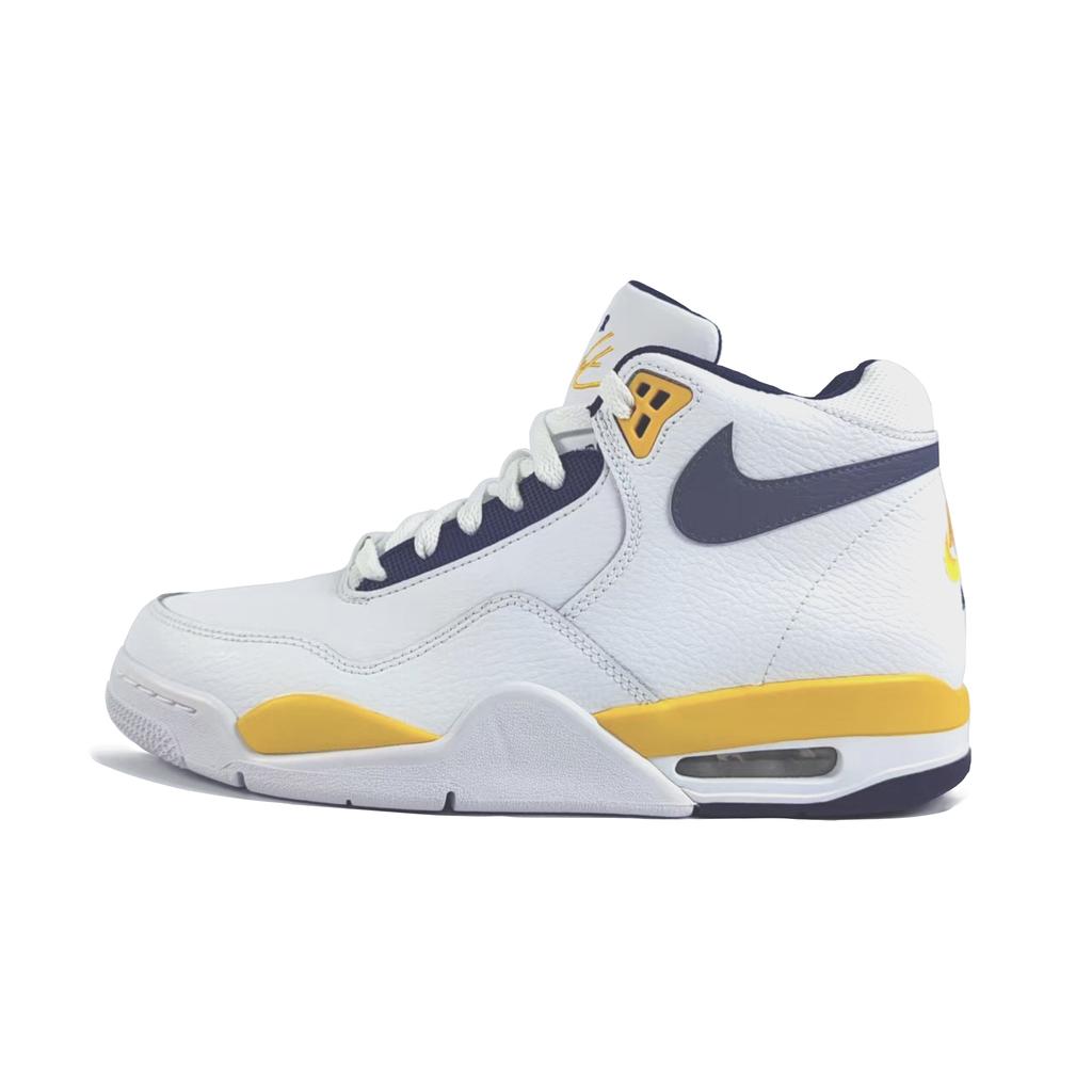 Nike Flight Legacy Cushioning Slip Resistant Abrasion Resistant High top Vintage Basketball Shoes Men's White BQ4212-102(Team183-)