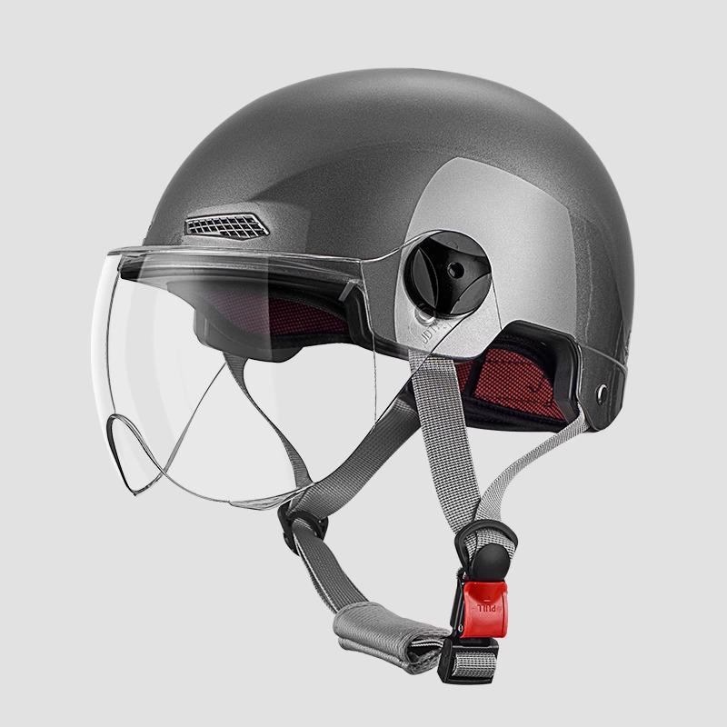 Certified 3C Electric Motorcycle Helmet: Retro, Breathable, All-Season, Lightweight for Men and Women