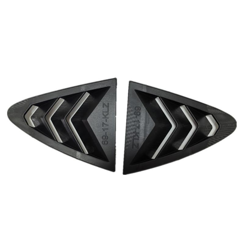 For Chevrolet Cruze 2016 2017- ABS Plastic Rear Window Quarter Louver Scoop Cover Side Vent Trim Car Adhesive Accessories