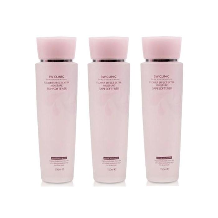 3w Clinic Flower Effect Extra Moisture Hautweichmacher (Toner) 150ml, Emulsion 150ml (7 Optionen)