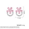 Women's Light Luxury Design Elegant Inlaid Zircon Simple Flower Earrings Fashionable And Versatile Niche Design Earrings
