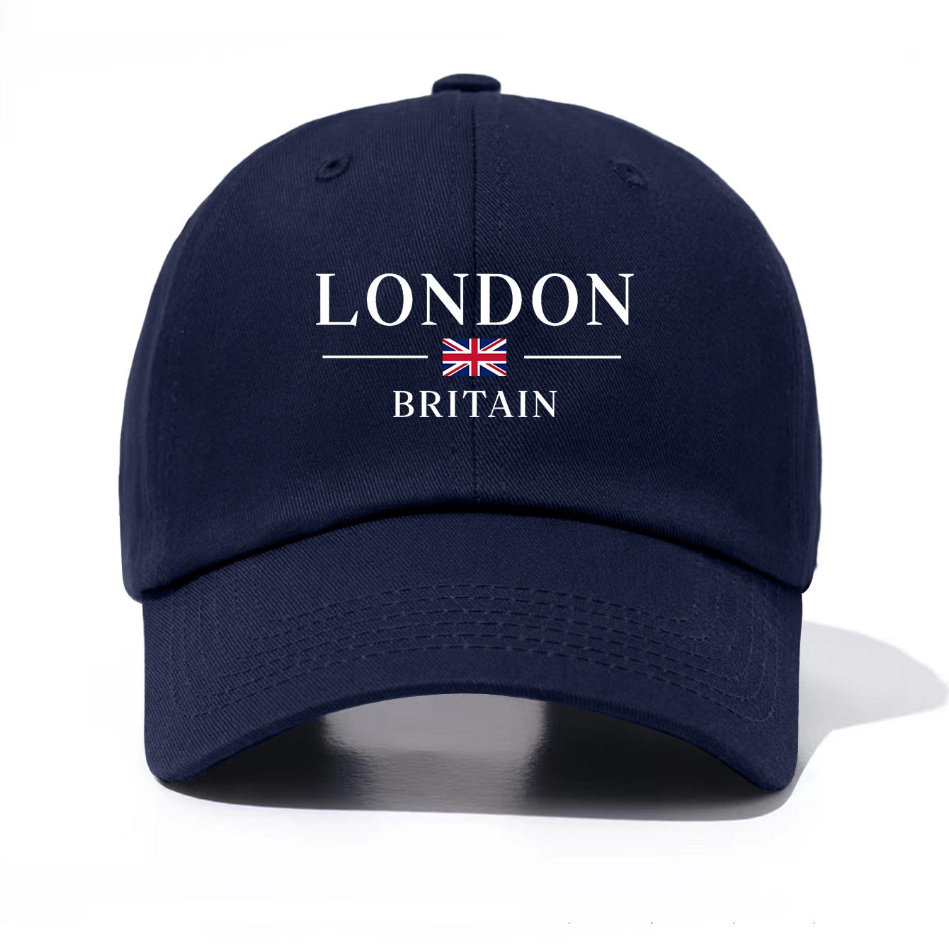 

1pc London Print Baseball Cap for Adults Minimalist Retro Style Casual Soft Adjustable Dad Hat Perfect As Gift