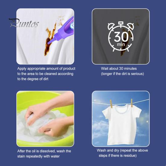 Quick Stain Removal Cleaner 1/2/3Pcs 120ml Laundry Remover Active Fabrics Enzyme High Efficient Garment