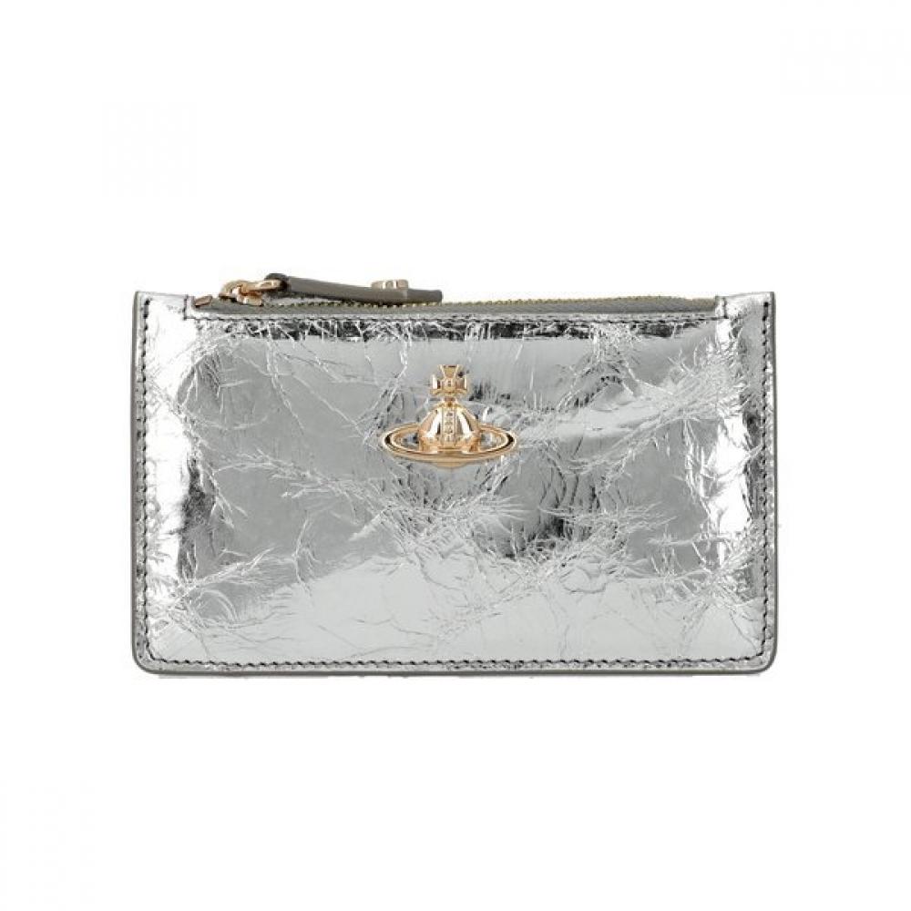 

Vivienne Westwood Metallic Crinkle Slim Long Zipper Card Wallet 54020004w L00a7 Q401 54020004W L00A7 Q401