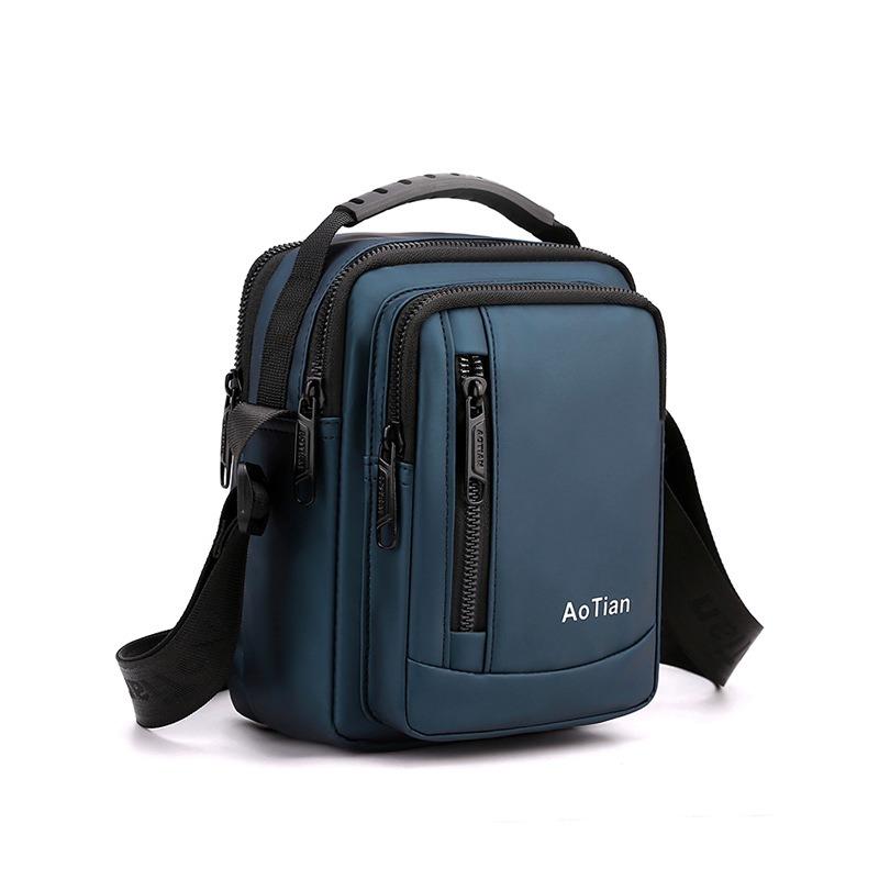 Men's Shoulder Bag, Business and Leisure Oxford Cloth Diagonal Cross Small Backpack