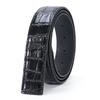 Men'S Belt First Layer, Crocodile Belly, Cowhide Belt, Punched Buckle With 4.0Cm Clip.