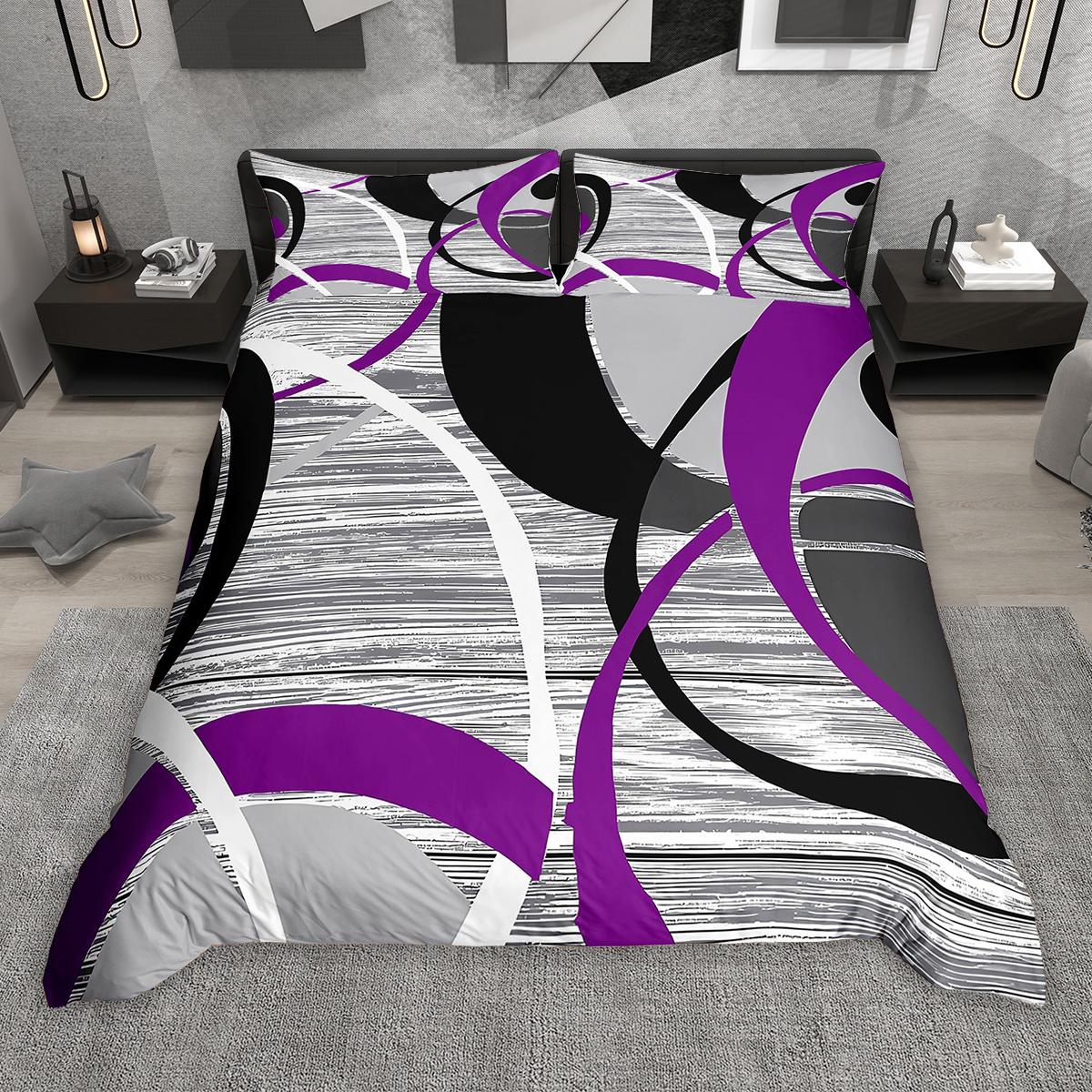 

Comforter Homewish Contemporary Geometric 2Pcs/3Pcs Modern Abstract Bedding Colorful Stripe Line Bed Set Comforter (quilt)-AU Queen(210*210cm)3pcs