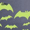 Glow Stickers Halloween Glow-in-the-Dark Bat Wall Stickers Luminous Cartoon Flying Bats Decals for Ceiling Door Window Decor Self-Adhesive Reusable