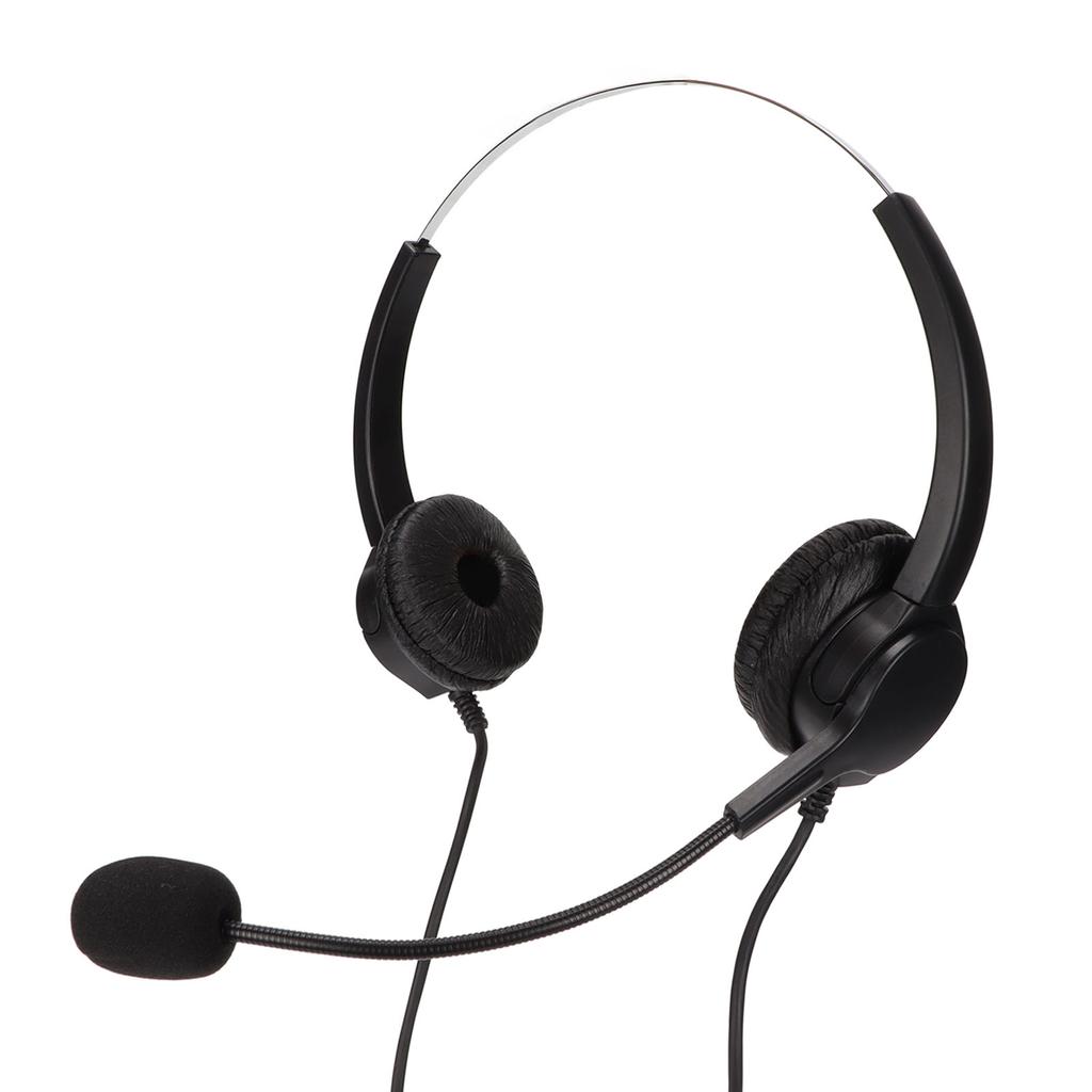 Call Center Headset Dual 3.5mm Plug Hearing Protection Noise Cancelling Mic Computer Headset