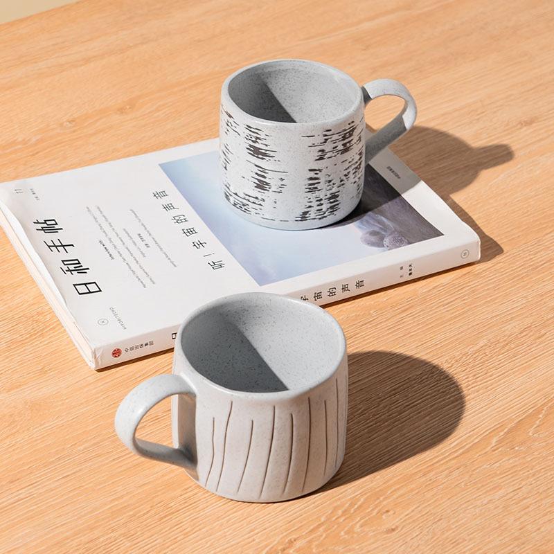 Japanese Retro Coarse Pottery Mug Household Personalized Water Cup Small Fresh Ceramic Coffee Cup Milk Cup Breakfast Cup