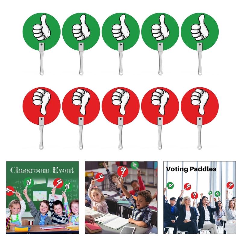 10 ks Pádla Ano Ne Plastová Aukční Pádla Palec Nahoru Palec Dolů Pádla pro Ladění ve Třídě Pádlo Pravda Nepravda do Školy