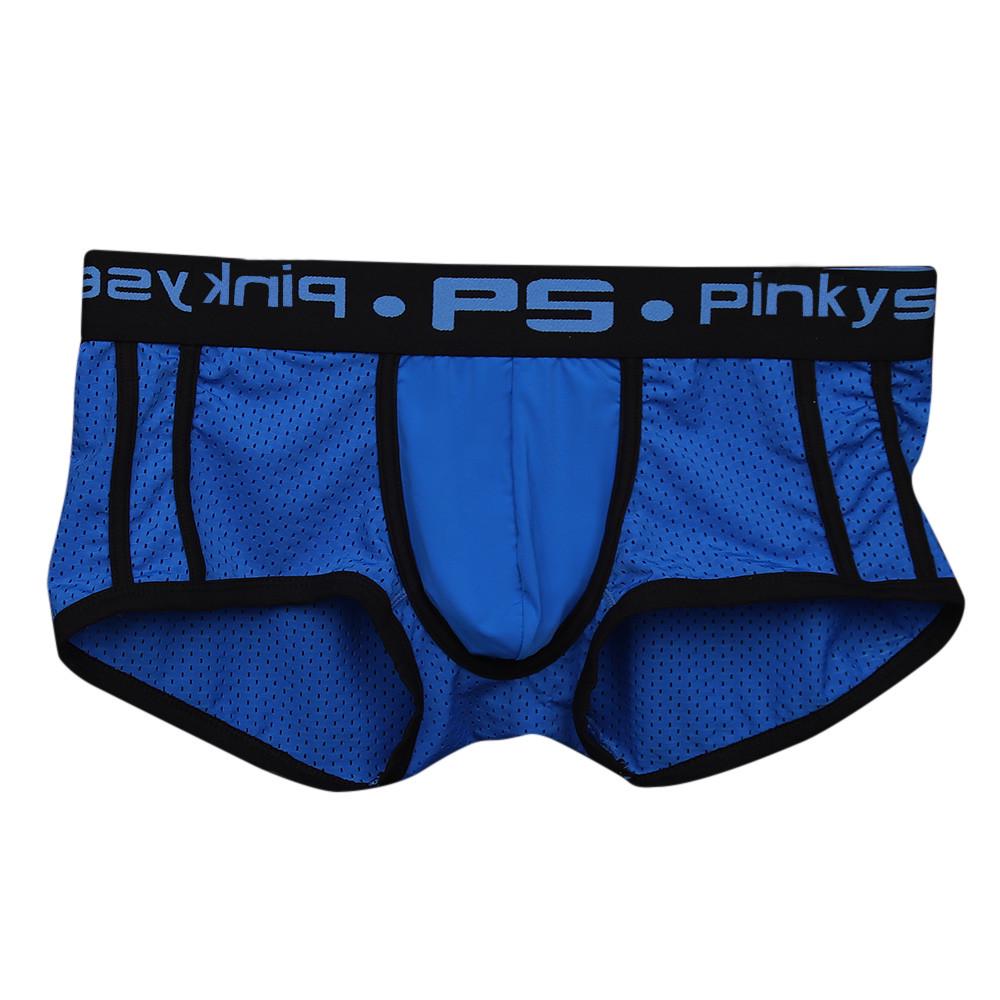 Men Sexy Underwear Letter Printed Shorts Bulge Pouch Underpants