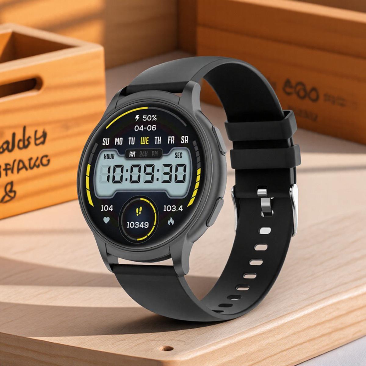 IP67 Water Resistant Smartwatch 24 Hour Oximetry Heart Rate Sleep Monitoring for Android IOS чёрный