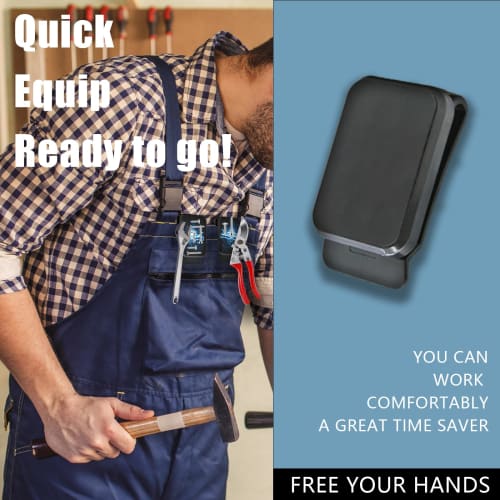 Bjsdkff Magnetic Tool Holder, Magnetic Belt Clip with Super Strong Neodymium Magnets, Leather Sleeve for Screws, Hammers, Sockets, Pliers, Drills, Wre