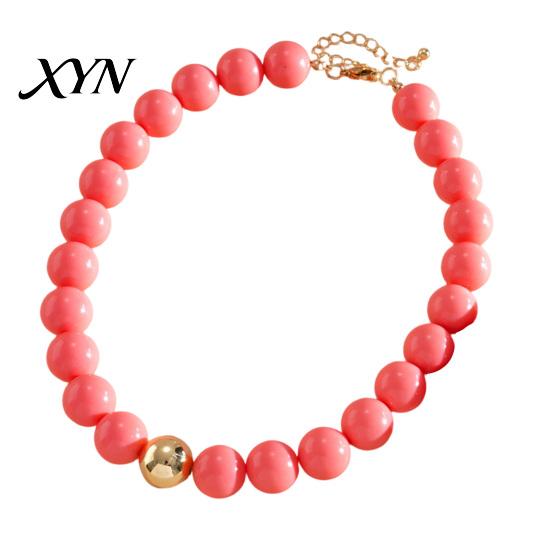 Beads Bracelet Beaded Jewelry for Women, Acrylic Big Choker Necklace Necklace, Round Stretch Bracelet, Summer Retro Accessory Adjustable
