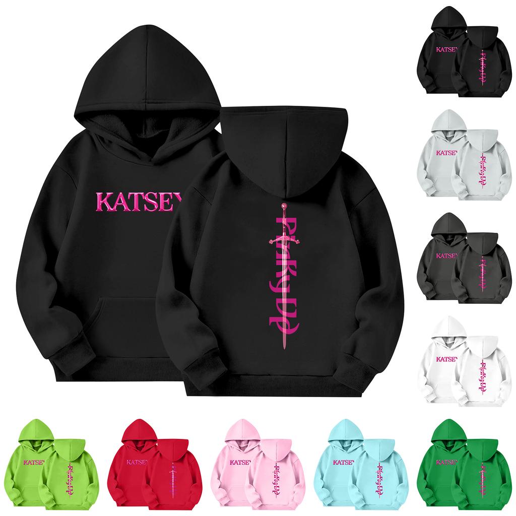 Children's Long-sleeved Loose Pullover Letter-printed Hooded Sweatshirt