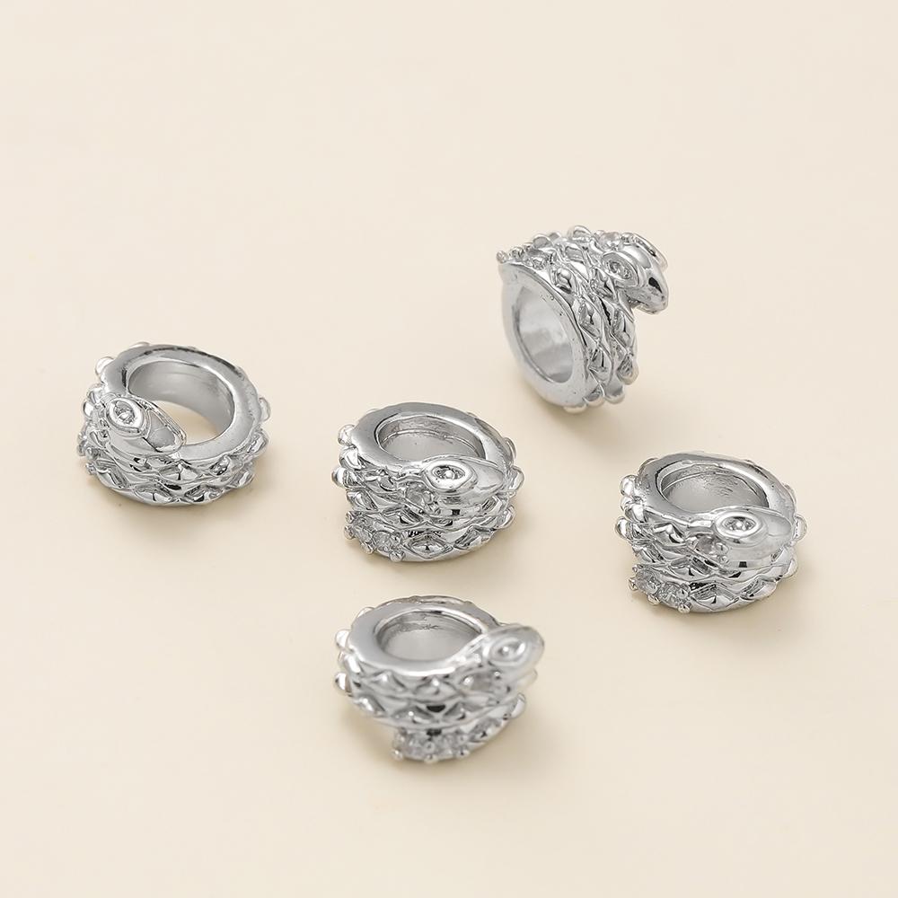 2Piece/Lot 9*10mm 14/18K Gold Color Plated Spacer Beads with Zircon for DIY Necklace Bracelets Jewelry Making Accessories