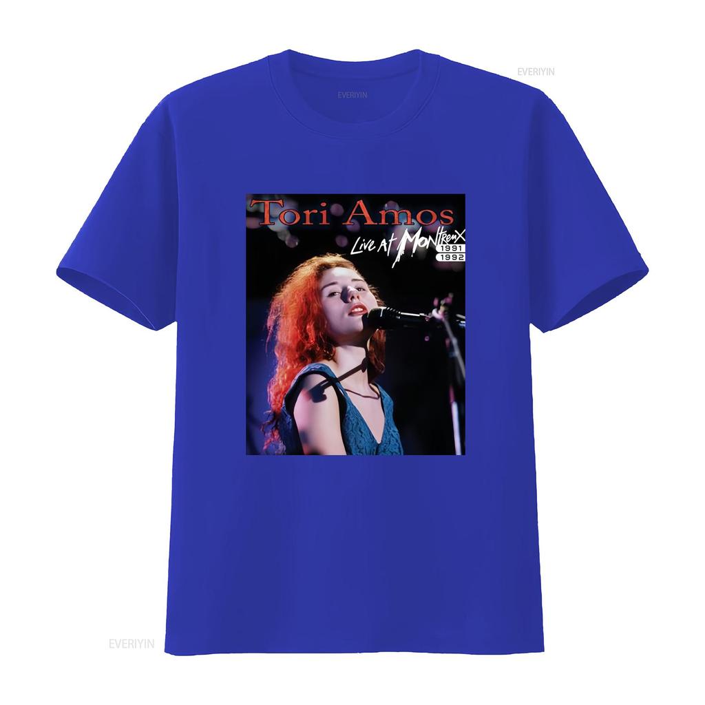 Tori Amos Live At Montreux 1991 1992 T Shirt Stylish Black Size S M L XL Vintage Washed Versatile Soft Unisex Breathable