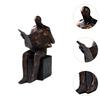 Lesende Figur Harz Buchstütze Dekoration Sammlerstück Buchleser Skulptur Schreibtischornament für Regale Arbeitszimmer Schreibtisch Wohnzimmer