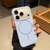Ice Cream Magnetic Silicone Case for iPhone 15/17 Pro Max - Two-Color Matte Finish