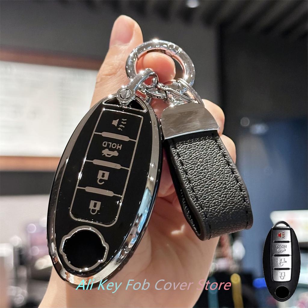 Key Fob Cover Keychain Lanyard for Nissan Altima Rogue Sentra Pathfinder Frontier Maxima Titan Murano Kicks Juke Versa Arma