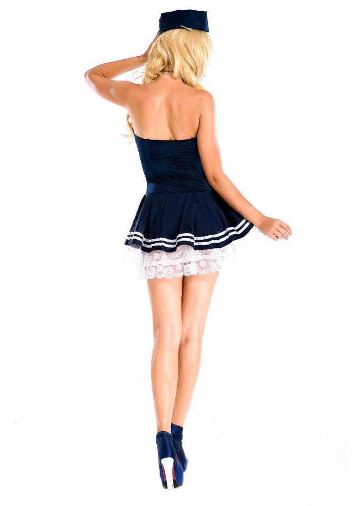 European & American Temptation Navy Sailor Role-Play Costume for Halloween & Nightclub DS Performance