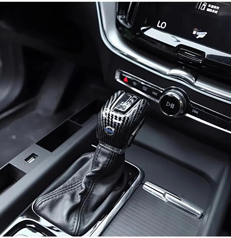 Car Badge Knob Handle Cover Gear Head Shift Emblem Stickers Decoration Decal Interiors For Volvo XC90 XC60 S60 V60 XC40 S90 V90