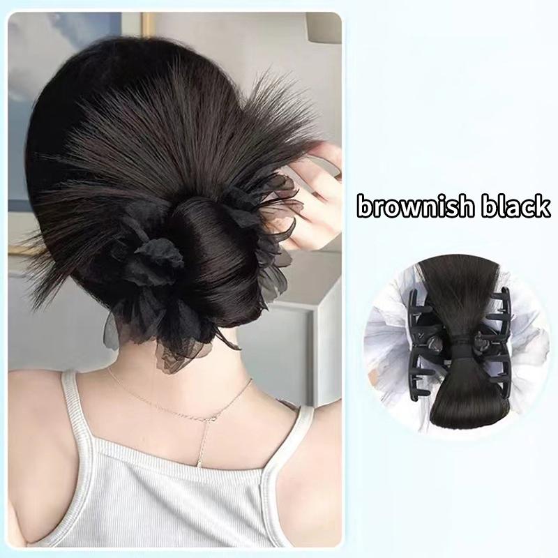 

Синтетический пучок для волос парик хвостик дизайн с цветком заколка для волос термостойкое волокно пучок шиньон для женщин и девушек на каждый день вечеринку