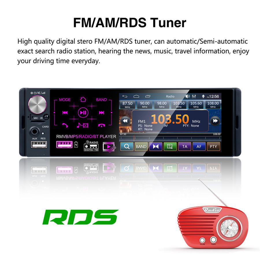 4.1" Touch Screen Car Bluetooth MP5 Player AM FM RDS +12LED Rearview Camera Set