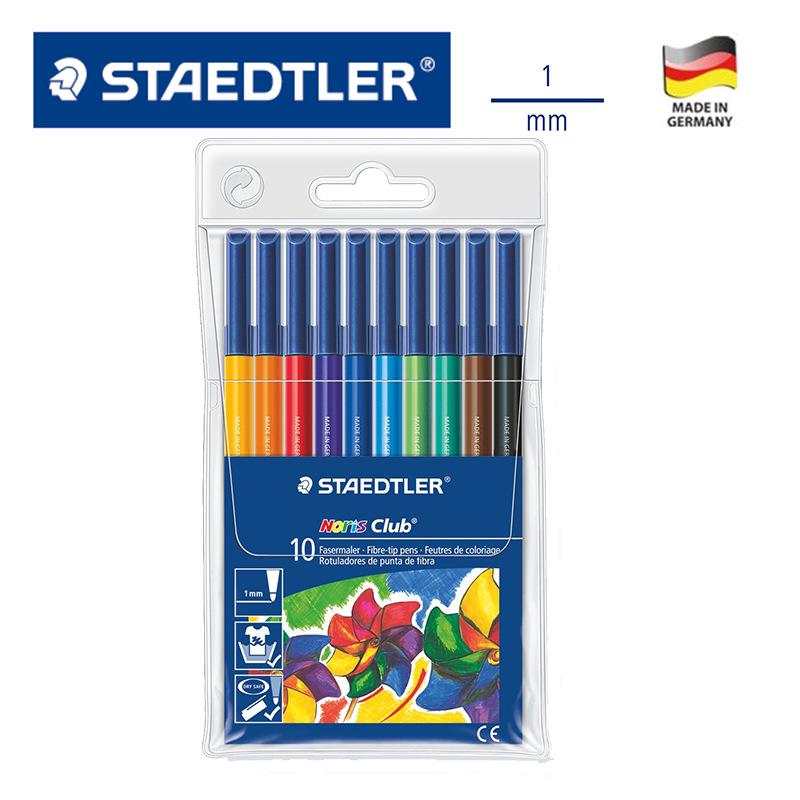 STAEDTLER 326 WP10 Washable 10-Color Watercolor Pen Set - Safe & Eco-Friendly