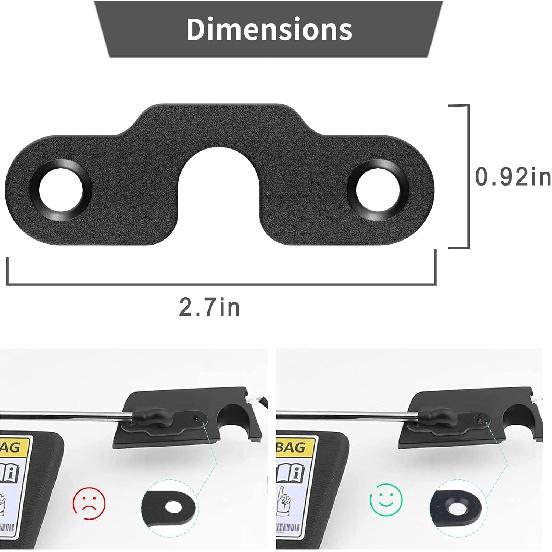 SOJAL Sun Visor Repair Kit, Aluminum Alloy Heavy Duty Sun Visor Clips Compatible with Jeep Wrangler JK 2018/ Wrangler 2018-2022/ Gladiator 2020-2022,