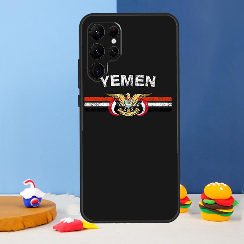 Yemen Flag Coat of Arms Phone Case For Samsung Galaxy S25 Ultra S9 S10 S20 S21 S22 Plus S23 FE S24 Ultra Cover Coque